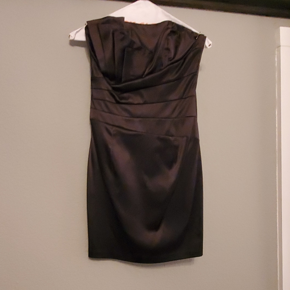 Jessica McClintock Black satin cocktail/formal